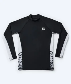 Watery UV-trøje til mænd - Scylla Langærmet Rashguard - Sort/hvid