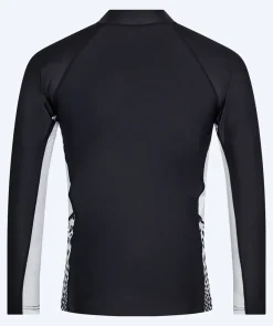 Watery UV-trøje til mænd - Scylla Langærmet Rashguard - Sort/hvid