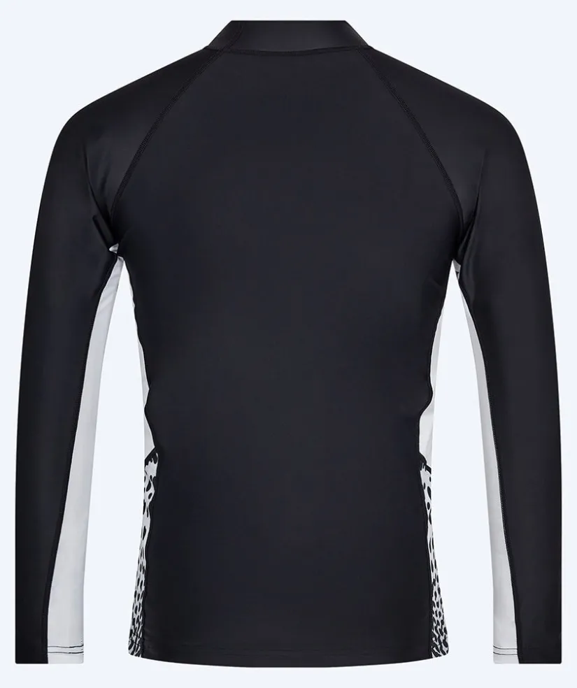 Watery UV-trøje til mænd - Scylla Langærmet Rashguard - Sort/hvid