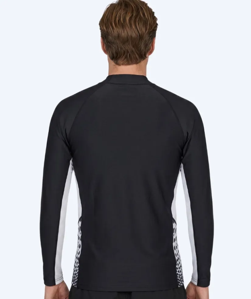 Watery UV-trøje til mænd - Scylla Langærmet Rashguard - Sort/hvid
