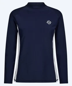 Hot Watery UV-trøje til mænd - Talcott Langærmet Rashguard - Mørkeblå/hvid