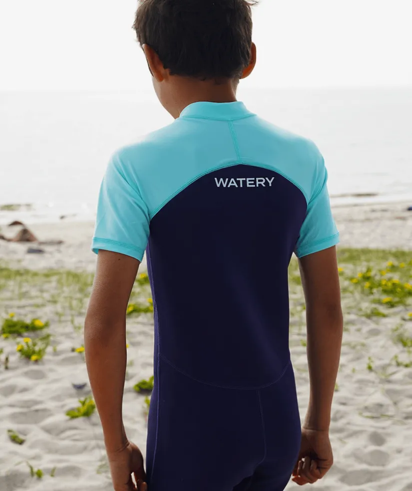 Outlet Watery UV våddragt til børn - Calypso Shorty - Mørkeblå