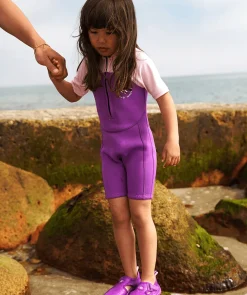 Outlet Watery UV våddragt til børn - Calypso Shorty - Atlantic Purple