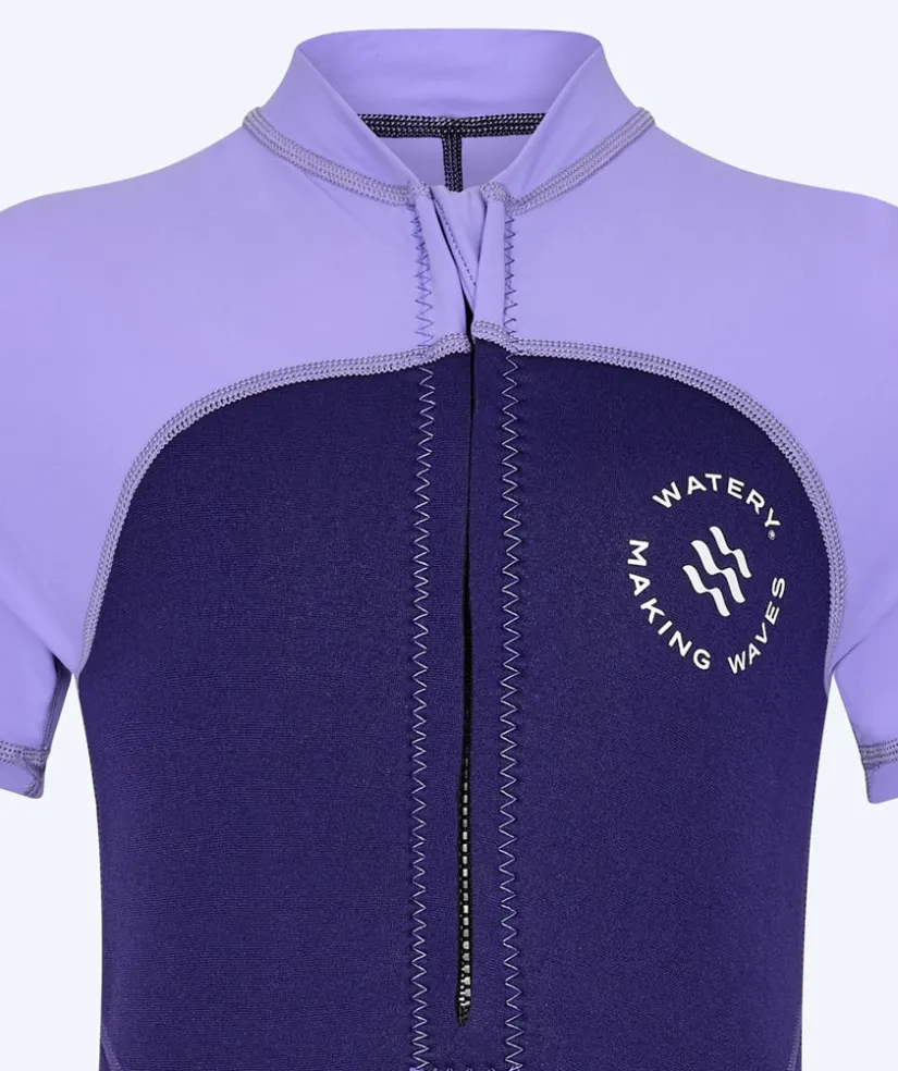 New Watery UV våddragt til børn - Calypso Shorty - Lilla