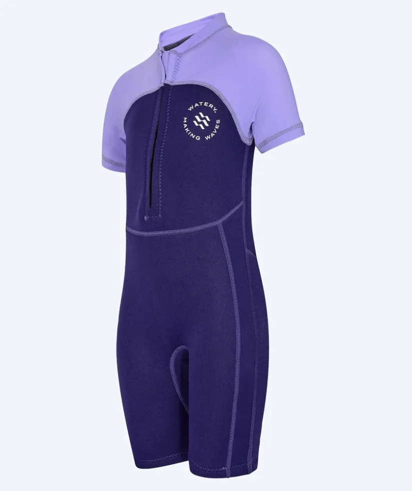 New Watery UV våddragt til børn - Calypso Shorty - Lilla