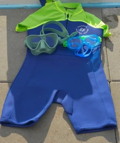 Clearance Watery UV våddragt til børn - Calypso Shorty - Grøn/lysegrøn