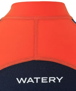 Watery UV våddragt til børn - Calypso Langærmet - Orange/blå