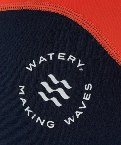 Watery UV våddragt til børn - Calypso Langærmet - Orange/blå