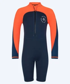 Watery UV våddragt til børn - Calypso Langærmet - Orange/blå