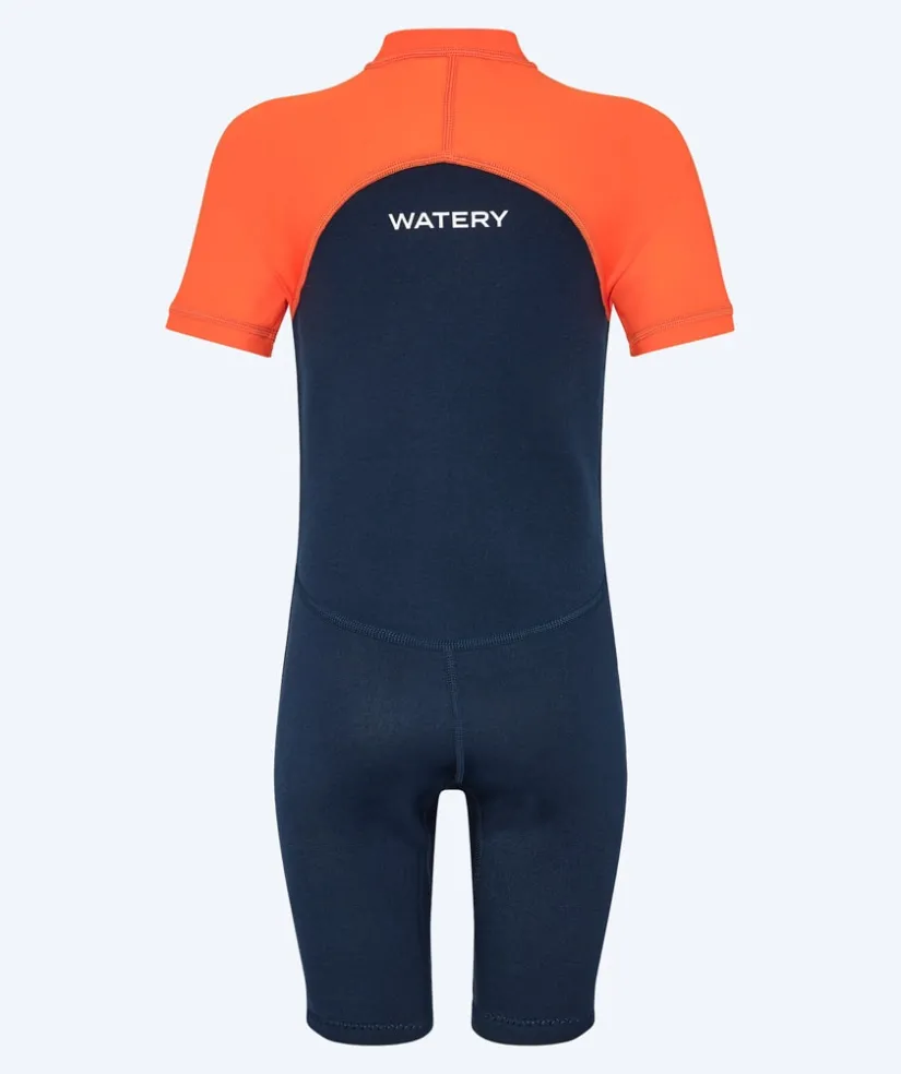 Hot Watery UV våddragt til børn - Calypso Shorty - Orange/blå