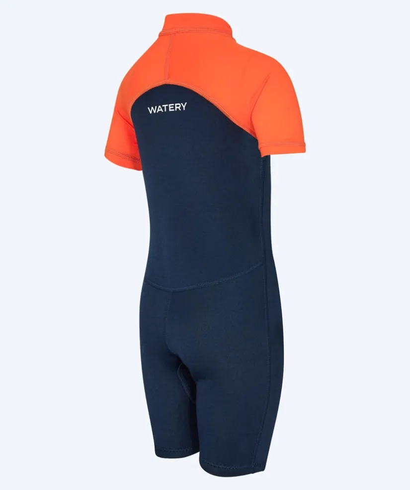 Hot Watery UV våddragt til børn - Calypso Shorty - Orange/blå