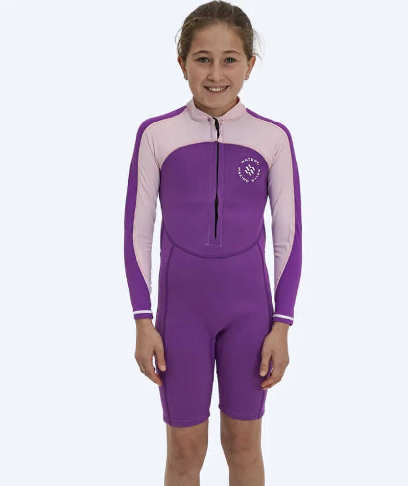 New Watery UV våddragt til børn - Calypso Langærmet - Atlantic Purple