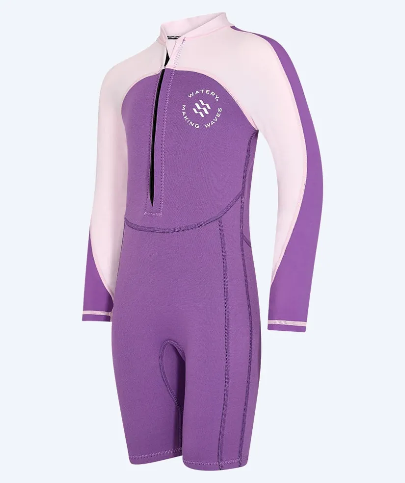 New Watery UV våddragt til børn - Calypso Langærmet - Atlantic Purple