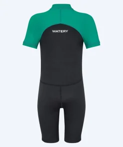 Online Watery UV våddragt til børn - Calypso Shorty - Grøn/sort