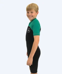 Online Watery UV våddragt til børn - Calypso Shorty - Grøn/sort