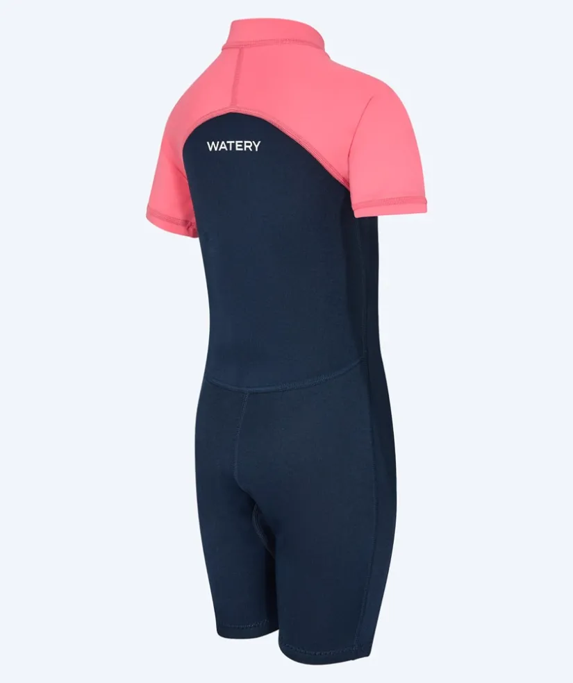 Sale Watery UV våddragt til børn - Calypso Shorty - Coral/mørkeblå
