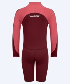 Sale Watery UV våddragt til børn - Calypso Langærmet - Rød/pink