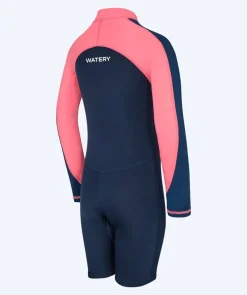 Best Watery UV våddragt til børn - Calypso Langærmet - Coral/mørkeblå