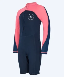 Best Watery UV våddragt til børn - Calypso Langærmet - Coral/mørkeblå