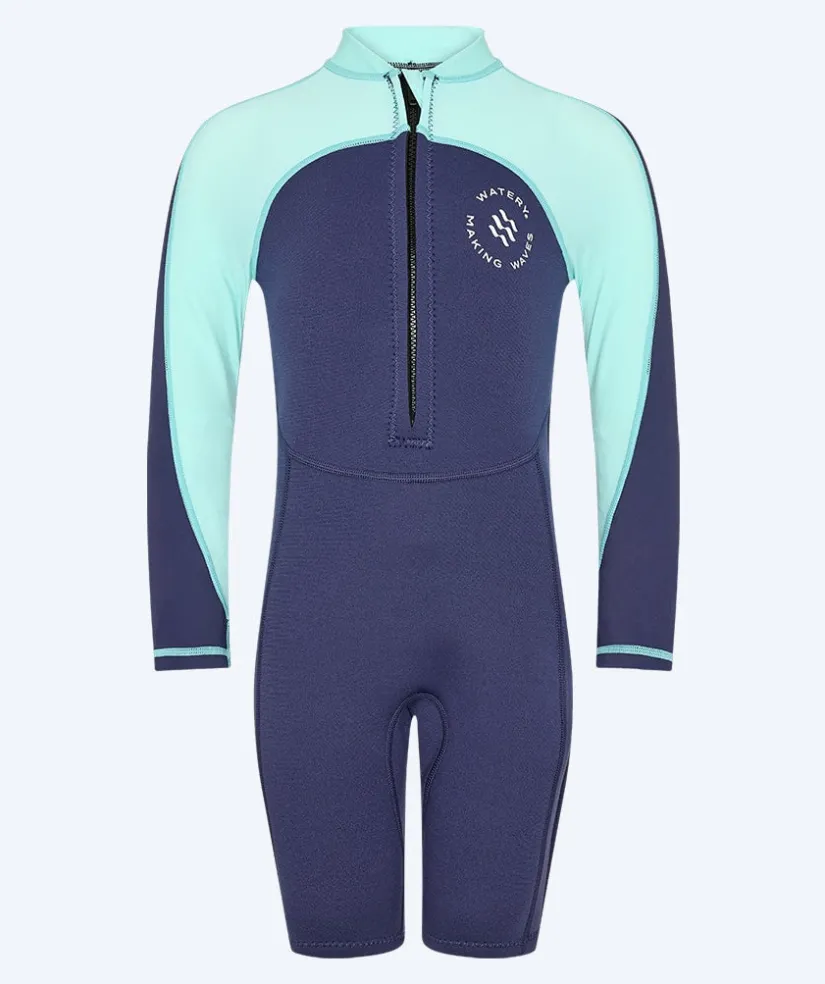 Discount Watery UV våddragt til børn - Calypso Langærmet - Atlantic Turquoise