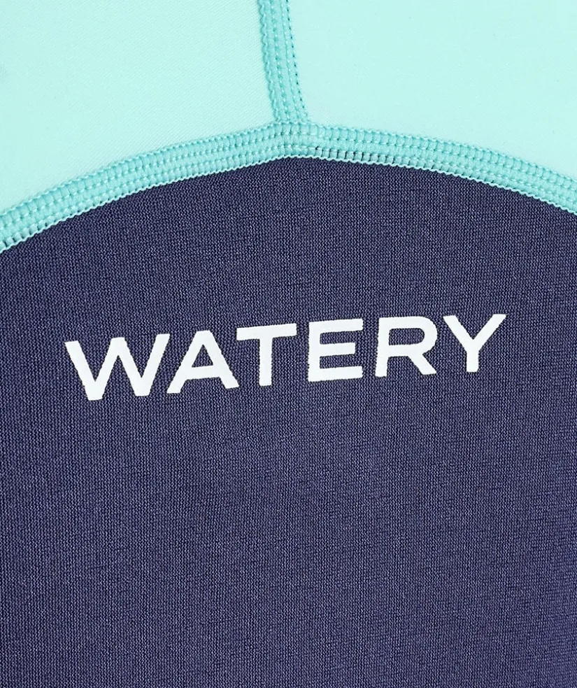 Discount Watery UV våddragt til børn - Calypso Langærmet - Atlantic Turquoise