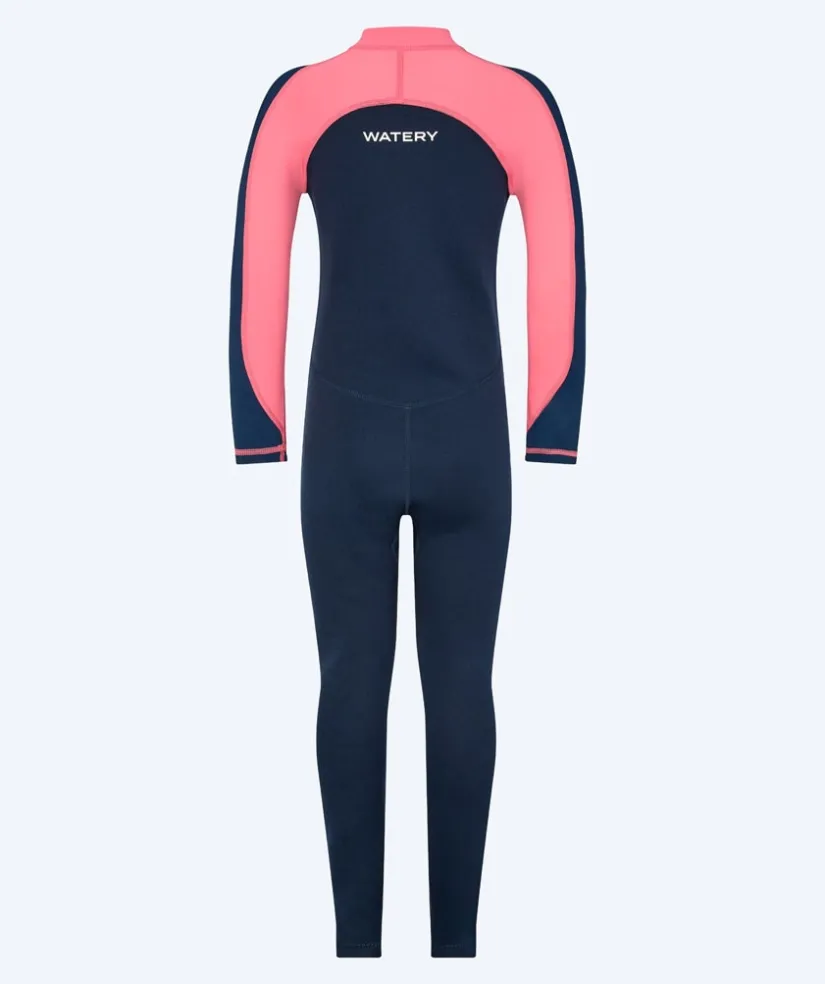 Watery UV våddragt til børn - Calypso Full-Body - Coral/mørkeblå