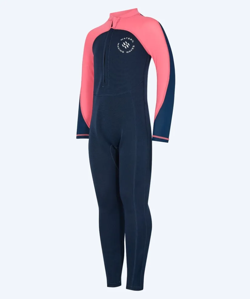 Watery UV våddragt til børn - Calypso Full-Body - Coral/mørkeblå