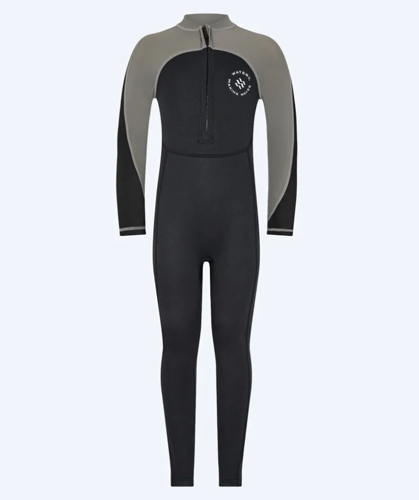 Outlet Watery UV våddragt til børn - Calypso Full-Body - Grå/sort
