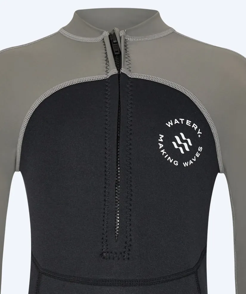 Outlet Watery UV våddragt til børn - Calypso Full-Body - Grå/sort