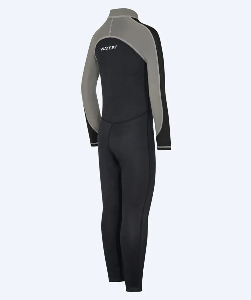Outlet Watery UV våddragt til børn - Calypso Full-Body - Grå/sort
