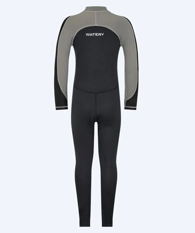 Outlet Watery UV våddragt til børn - Calypso Full-Body - Grå/sort