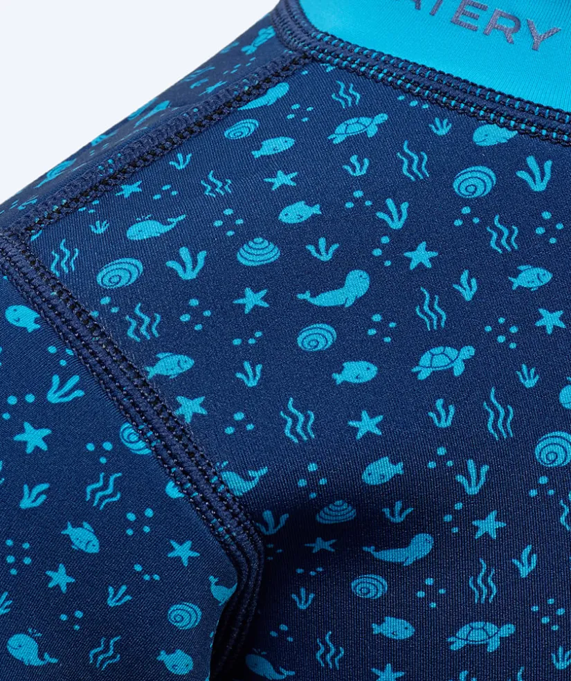 Outlet Watery våddragt til baby - Tropical Wrap'n Nappy - Atlantic Blue
