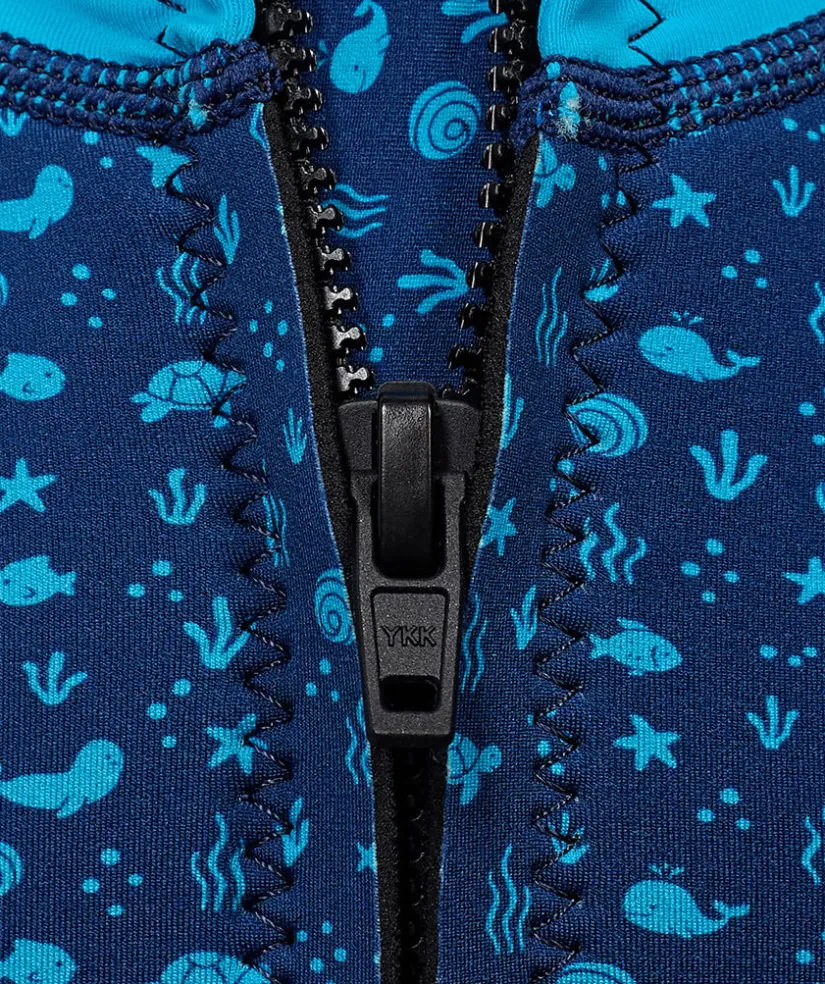 Outlet Watery våddragt til baby - Tropical Wrap'n Nappy - Atlantic Blue
