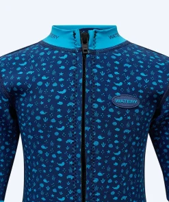 Outlet Watery våddragt til baby - Tropical Wrap'n Nappy - Atlantic Blue