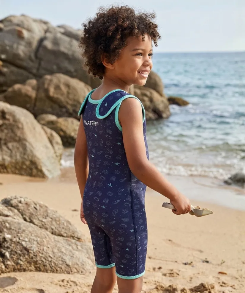 New Watery våddragt til børn - Baia Shorty - Atlantic Turquoise