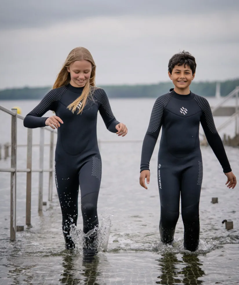 Discount Watery våddragt til børn - Hedgehog (3mm) - Sort