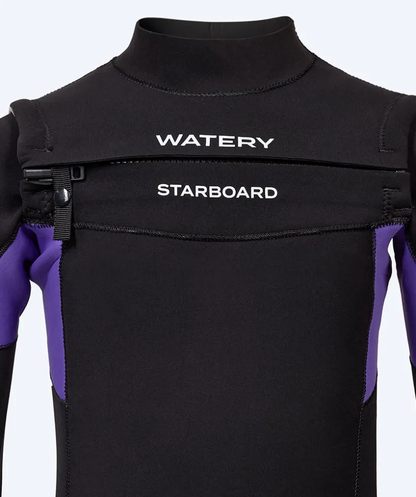 Watery våddragt til børn - Starboard (3-2mm) - Sort/lilla