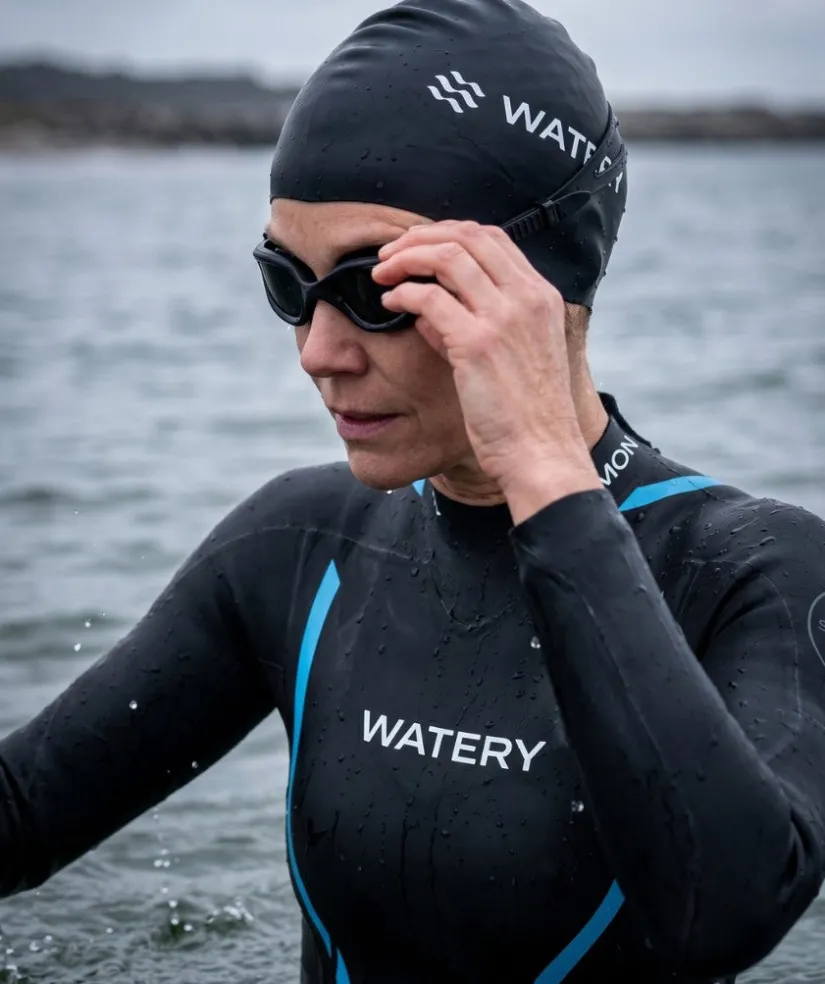 Sale Watery våddragt til damer - Salmon Glide - Sort/blå