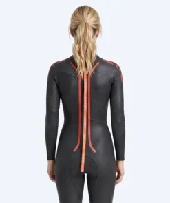 Clearance Watery våddragt til damer - Tackey Elite - Sort/rød