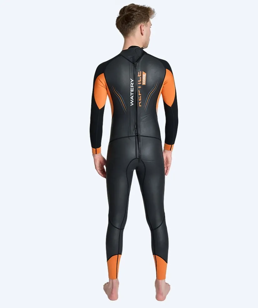 Watery våddragt til mænd - Reptile Core - Sort/orange