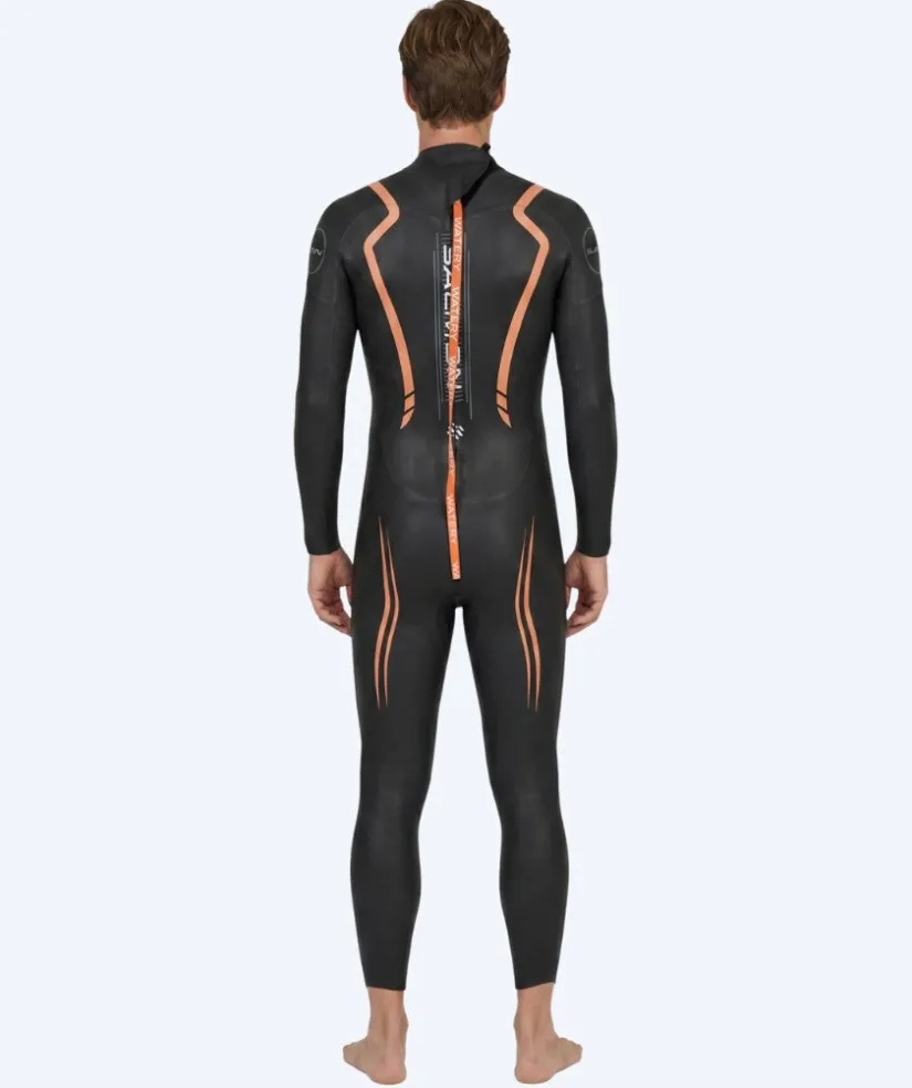 New Watery våddragt til mænd - Salmon Glide - Sort/orange