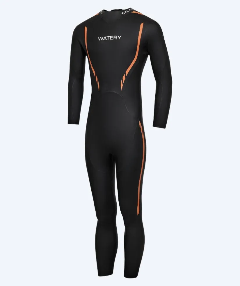 New Watery våddragt til mænd - Salmon Glide - Sort/orange