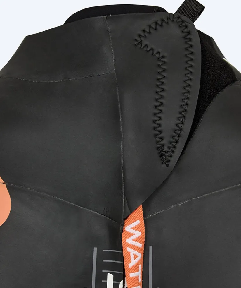 New Watery våddragt til mænd - Salmon Glide - Sort/orange